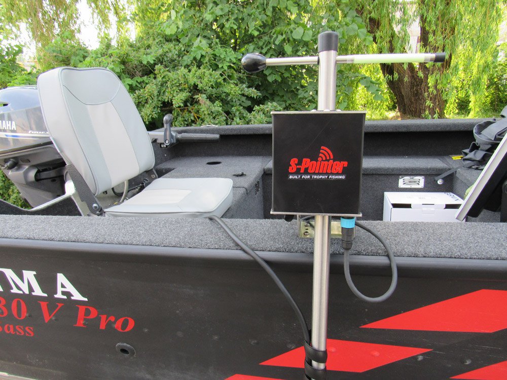 Motorized sonar mount S-Pointer with automated scanning for Garmin, Lowrance, Humminbird system